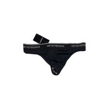 Emporio Armani Underwear Perizoma Uomo taglia M nero grigio Logo Microfibra