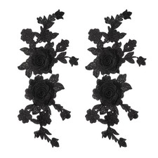 2 pezzi toppe floreali 3D