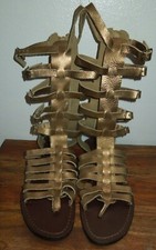 Mia Gold Leather Gladiator