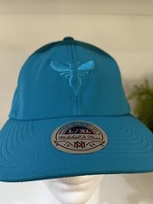 Cappello Berretto Mitchell & Ness NBA Charlotte Hornets Elasticizzato L/XLTeal Nuovo