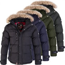 Geographical Norway giacca invernale uomo outdoor con collo in pelliccia sintetica H-214
