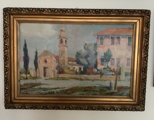 Quadro antico olio tela - quadro,