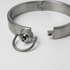 Collare bondage pesante in acciaio inox collare collo collare girocollo polsini BDSM