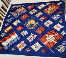 Hermès Carrè foulard hermes Pavois 100% Seta Qualche Difetto Ancora Bello