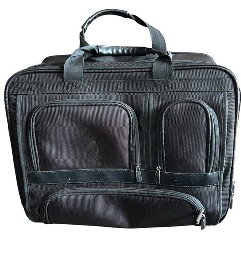 Delsey black rolling daytimer - delsey,