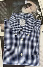 CAMICIA UOMO BROOKS BROTHERS tg. M 15.5 BLU NAVY BIANCO - NUOVA