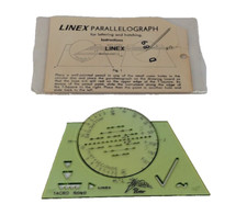 Linex Rino Parallelografo Lettering Hatching Tacro 5040 Danimarca Architettura Vintage