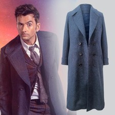 Cappotto lungo lana blu Doctor