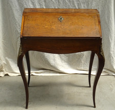 Ribaltina palissandro intarsiata floreale con bronzi Napoleone III 1880 Francia