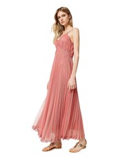 Abito lungo in tulle plumetis