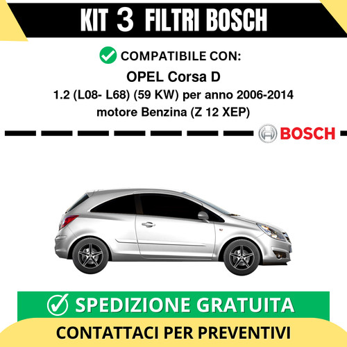 Kit bosch filtri tagliando - bosch,