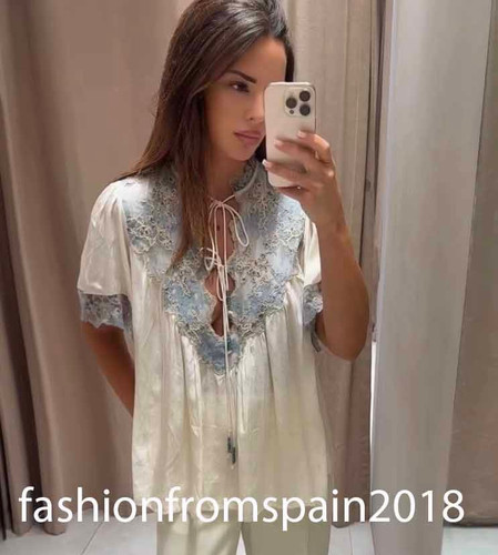 Zara camicia pizzo nuova donna - zara,
