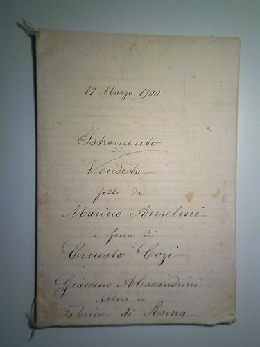 Atto notarile istromento - atto, "istromento
