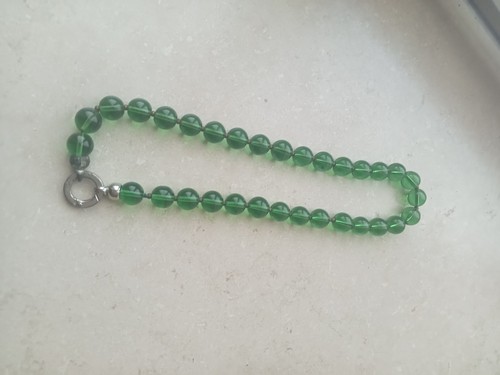 Collana vintage vetro verde - vintage, in