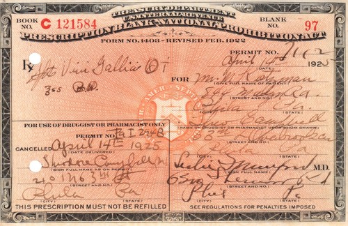 Antico 1925 divieto brandy - 1925,
