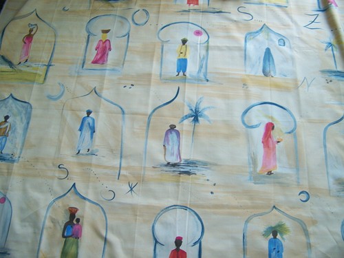 Ancien coupon tissu pierre - de,