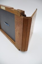 Antico porta lastra fotografica in legno.