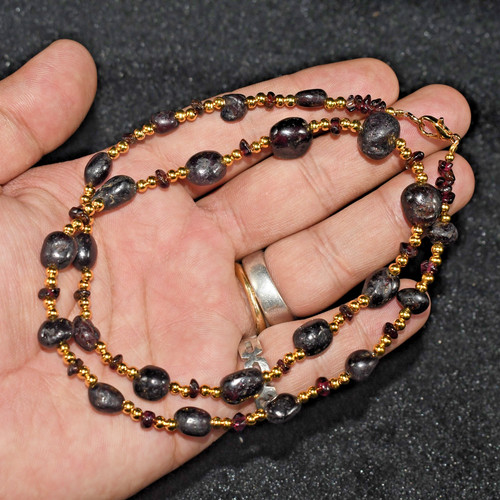 Collana perle pietra - collana,