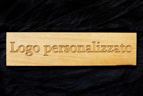 Targa con logo - , legno