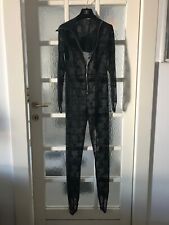 PALM ANGELS TUTA/JUMPSUIT DONNA TG. S COLORE NERO TULLE RICAMATO ELASTICIZZATO