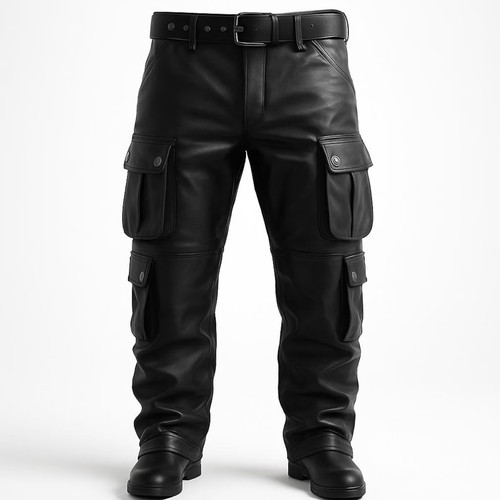 Pantaloni cargo pelle di - pelle,