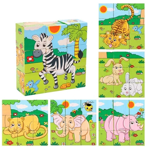 Puzzle rompicapo cubi legno - puzzle,