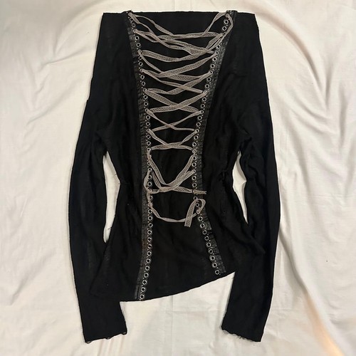 Top trasparente con - , lacci