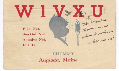 Scheda radio qsl 1934 augusta - scheda,