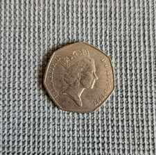 Moneta Fifty Pence 50 Inglese