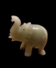 ? Vintage Elefante Giada Soprammobile Portafortuna Amuleto Casa Arredo