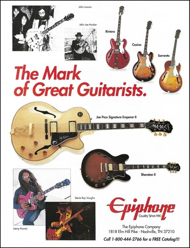Pubblicità chitarra epiphone - pubblicità,