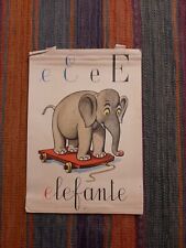 Abecedario da parete vintage - Lettera "E" di Elefante