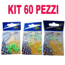 60 PERLINE OVALI FLUORESCENTI