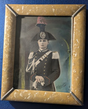 Foto Ritratto Carabiniere in alta uniforme 1950, Napoli, cornice originale