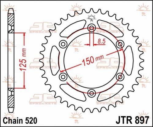 Corona acciaio ktm 250 exc - corona,