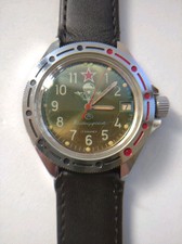 OROLOGIO MILITARE Komandirskie Boctok ANNI 80 Soviet USSR CCCP Old Wrist Watch
