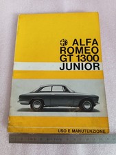 manuale uso manutenzione originale 1966 Alfa Romeo Giulia Gt Junior 1300