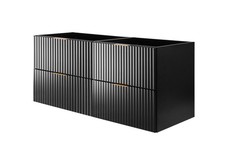 Armadio Armadietto Mobile Lavandino Incasso Bagno Lavabo 120 cm FLOW Nero