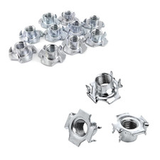 FONDELLO A RAGNO FILETTATO BUSSOLA ACCIAIO 4 PUNTE FORO M 6/8/10 - PEZZI 10 -