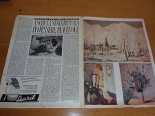 ADRIANO SPILIMBERGO  ANNO 1953 clipping articolo PITTORE PITTURA PIACEVOLE ARTE