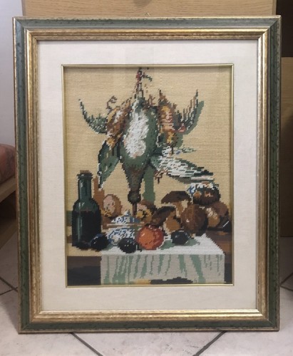 Quadro ricamato mano punto - quadro,