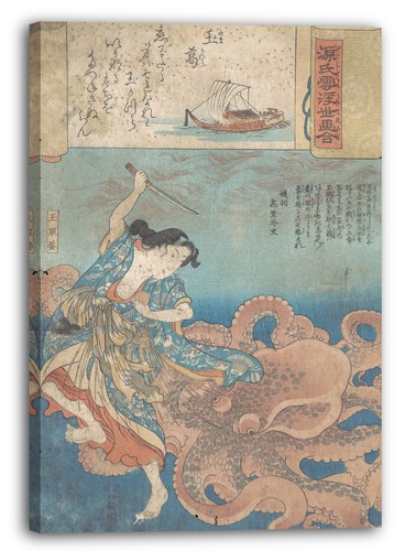 Tela cornice utagawa kuniyoshi - utagawa,