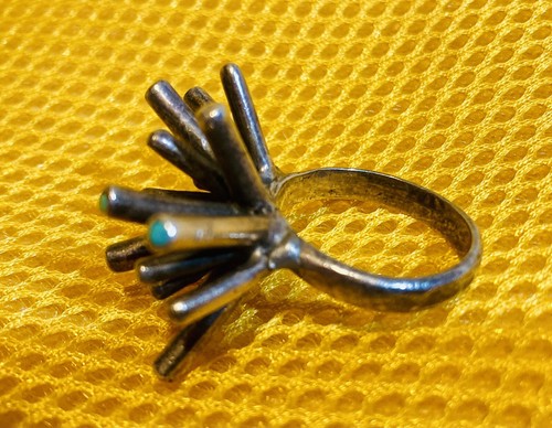 Anello sputnik vintage argento - anello,