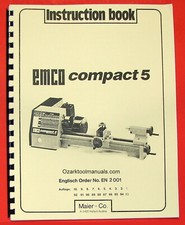 EMCO Compact 5 Tornio Metallo Manuale Istruzioni Servizio Proprietari 0292