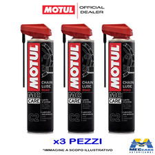 3 x MOTUL C2 CHAIN LUBE ROAD MC CARE SPRAY GRASSO LUBRIFICANTE CATENA MOTO 400ML