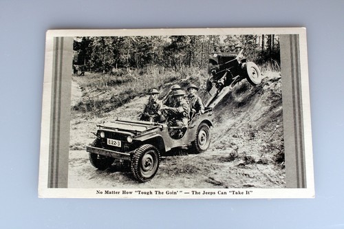 Cartolina militare jeep - jeep, 1942