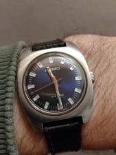Seiko Vintage Carica Manuale Quadrante Blu 17 Jewels 66-6000