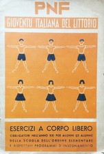 1942 PNF  Gioventù Italiana del Littorio, Esercizi a corpo libero obbligatori n