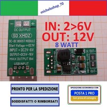 elevatore di tensione 5V a 12V 8W a saldare StepUp module, boost 5 to 12V