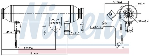 Radiatore ricircolo gas - , di